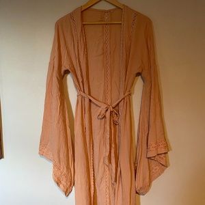 Pink bathing suit cover